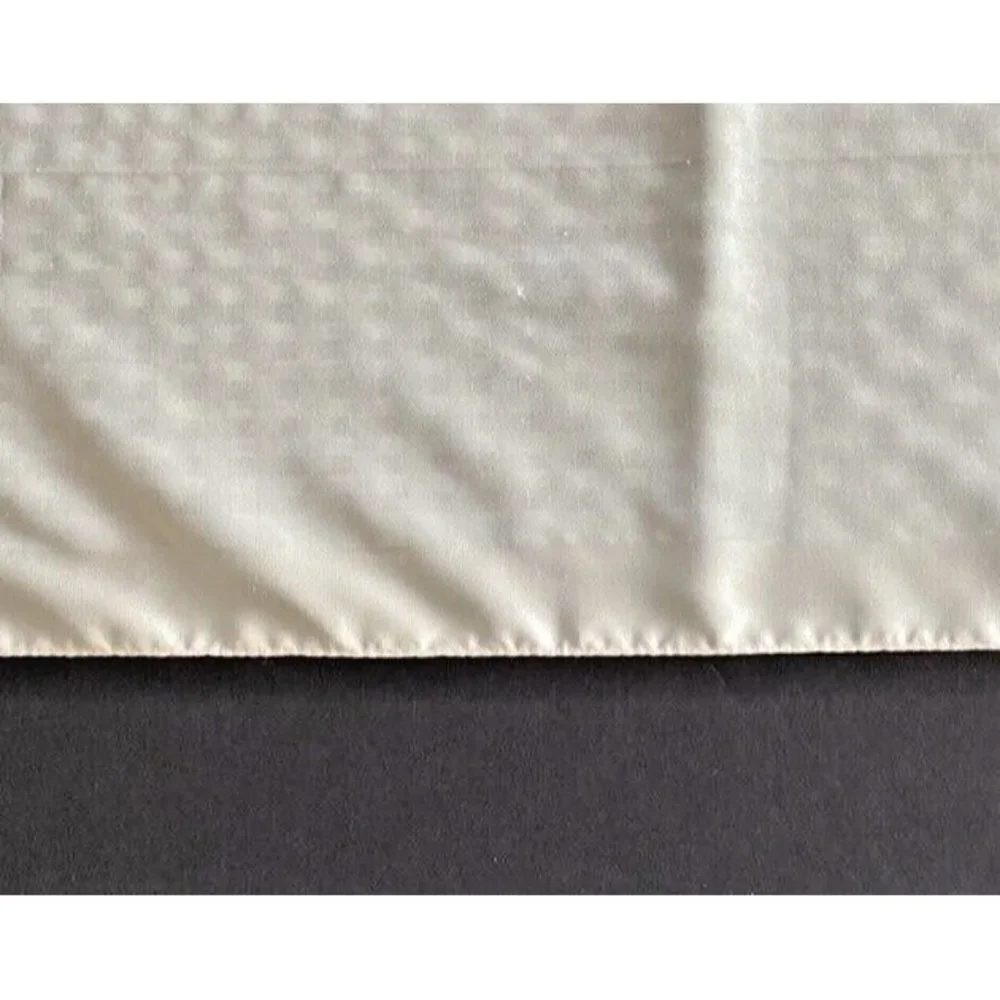 Women’s Scarf Cream Geometric Border Long Rectangle Lightweight Casual Vintage - Picture 9 of 16